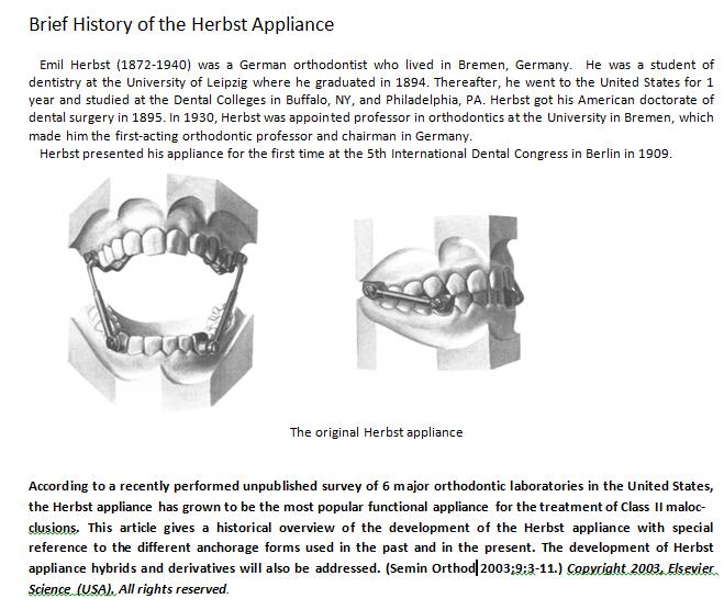 the original of sleep herbst appliance